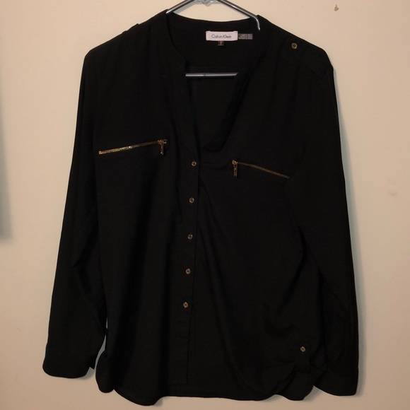 Calvin Klein Black blouse - Picture 1 of 2